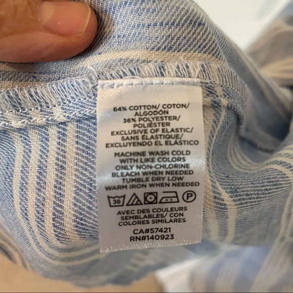 NWT Loft Women’s LOFT beach striped button down midi dress size small - Picture 8 of 10